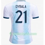 Camisolas de Futebol Argentina Paulo Dybala 21 Equipamento Principal Copa América 2019 Manga Curta